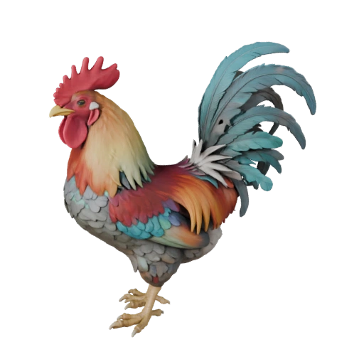 Modèle 3D de Coq pour Unity - Actif prêt pour le jeu, FBX | Libre de droits