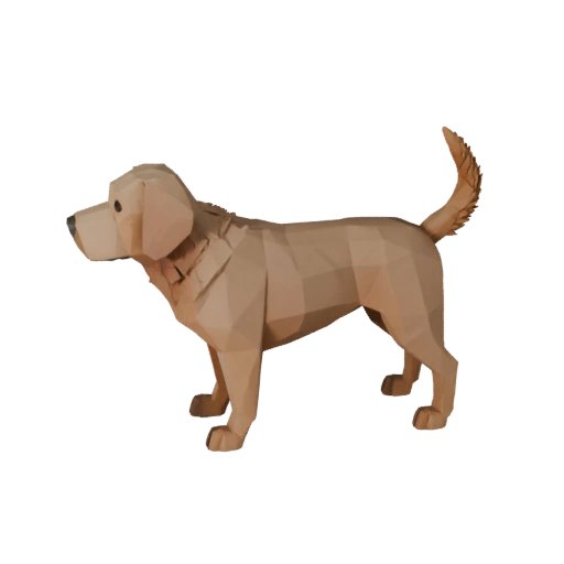 Modello 3D Cane Low Poly - Asset di Gioco Unity con FBX | Royalty-Free