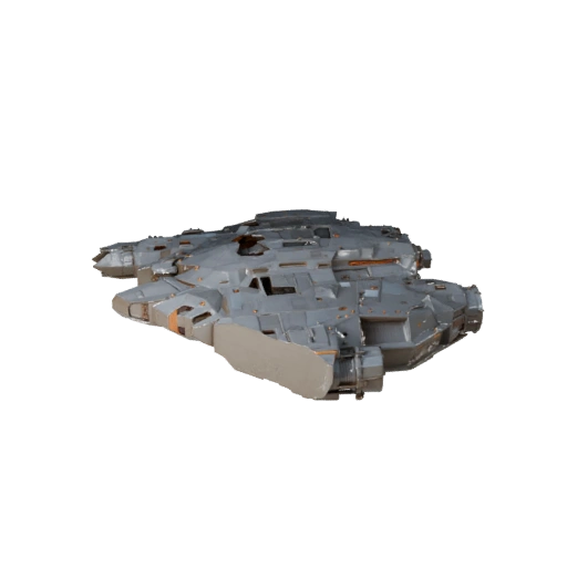 Modelo 3D Cargueiro do Espaço Profundo - Baixo Poli Pronto para Jogo PBR