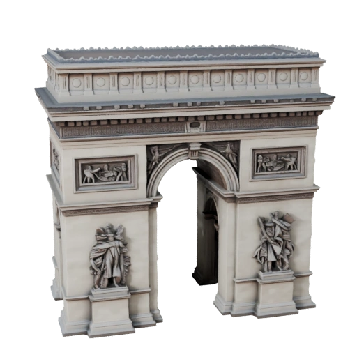 Modèle 3D Low Poly Arc de Triomphe pour Actif de Jeu Temps Réel