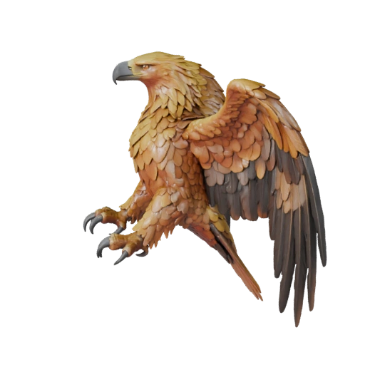 Golden Eagle 3D Model for Blender - PBR Asset with Textures