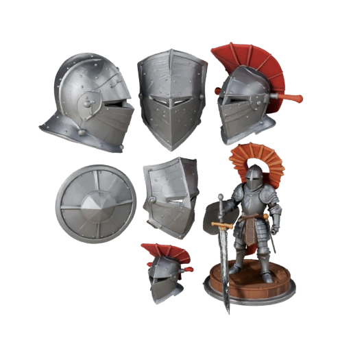 Studio Knight Miniature | Render Marketing Pack 3D Asset