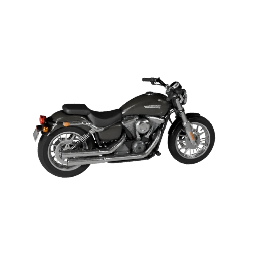 Motocicleta Cruiser Vintage 3D para Blender - Render