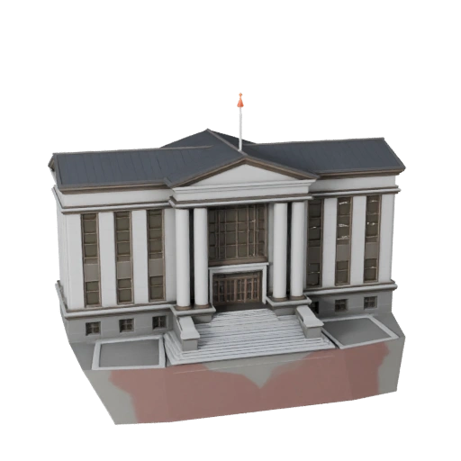 Gerichtsgebäude 3D-Modell für Unreal - Echtzeit-UE-Asset