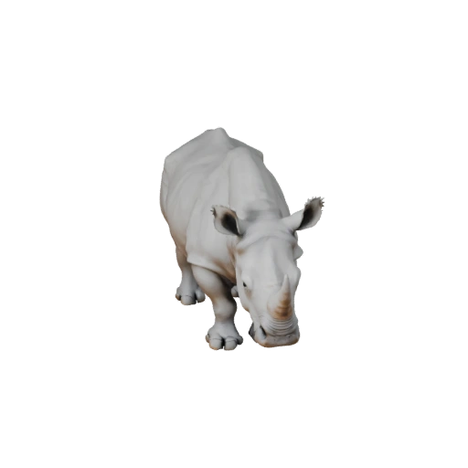 Modello 3D Rinoceronte Bianco per Unity - Asset Pronto per il Gioco, FBX | PBR