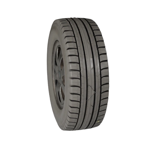 Modello 3D Pneumatico per Auto Pronto per il Gioco per Uso in Tempo Reale Asset PBR