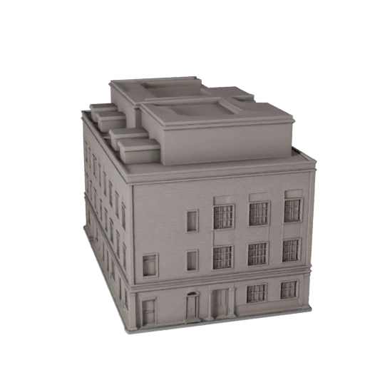 Casa Geminada STL Imprimível Modelo 3D - Asset de Escala para Mockups de Escala