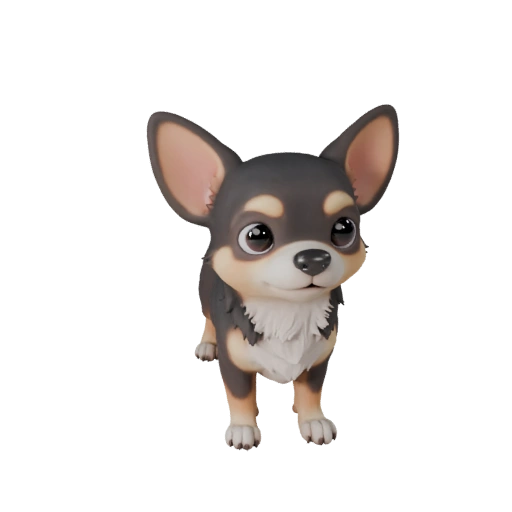 Modèle 3D de Chien Chihuahua Dessin Animé - Asset Stylisé pour Animation