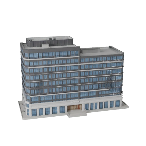 Maquette 3D de siège social d'entreprise pour Blender - Asset de rendu