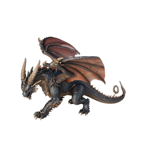 Cartoon Storm Dragon 3D Model - Stylized Asset for Animation