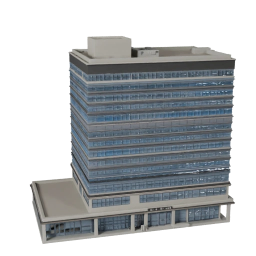Modello 3D Ufficio Postale - Asset Archviz Realistico per Architettura