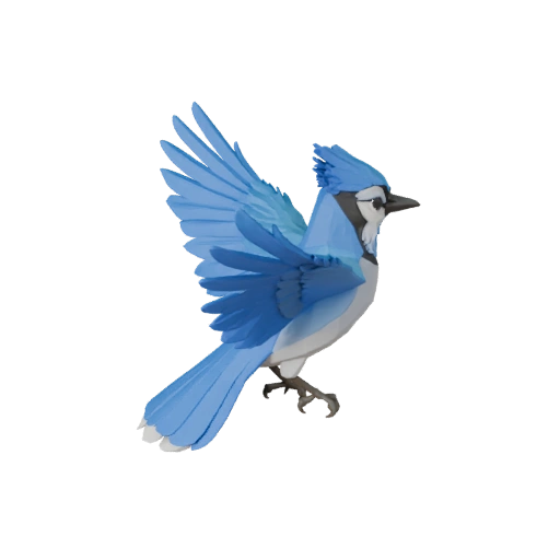 Modello 3D High Poly Ghiandaia - Asset STL Dettagliato per la Stampa