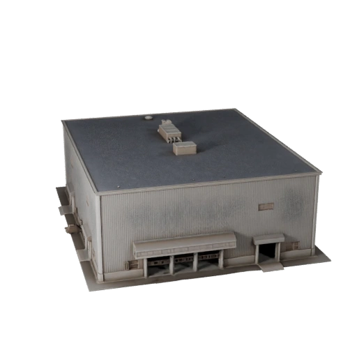 Prédio de Data Center Imprimível STL Modelo 3D - Asset de Escala