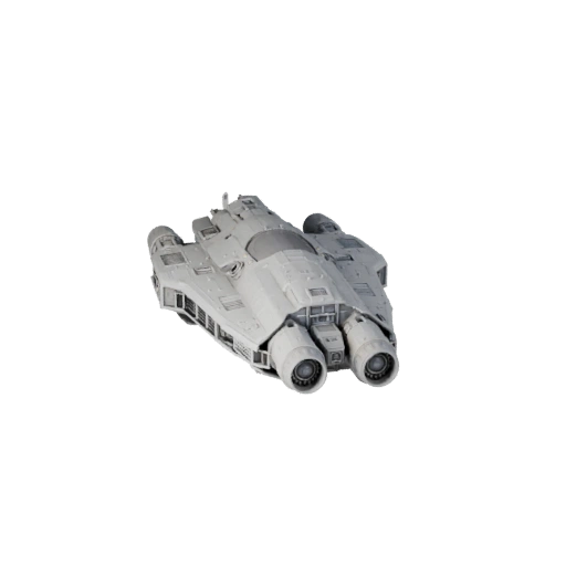 Printable Deep Space Freighter STL 3D Model for Asset