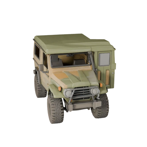 Druckbares Vintage Geländewagen SUV STL 3D-Modell - Display
