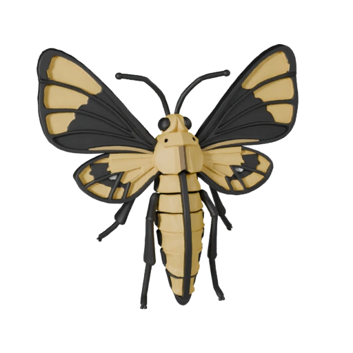 نموذج ثلاثي الأبعاد لفراشة Luna Moth عالي الدقة - أصل STL مفصل للطباعة