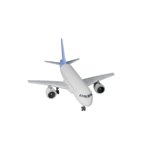 Airbus Inspired Passenger Jet 3D Model for Blender