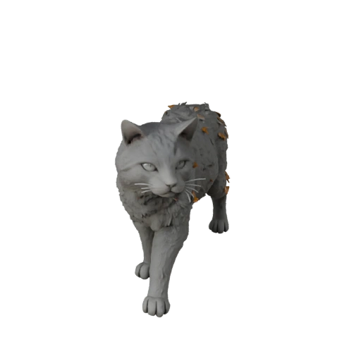 High Poly Ragdoll Cat 3D Model - Detailed STL Asset for Printing
