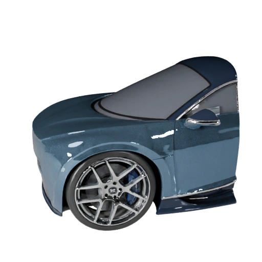 Hiperdeportivo Inspirado en Bugatti de Alto Poligonaje para Estudio